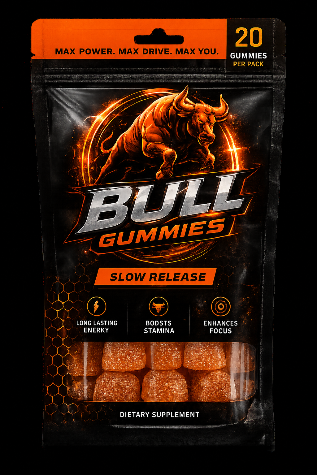 Booster Gummies™ BULL | Slow Release Performance Gummies (20 Count)