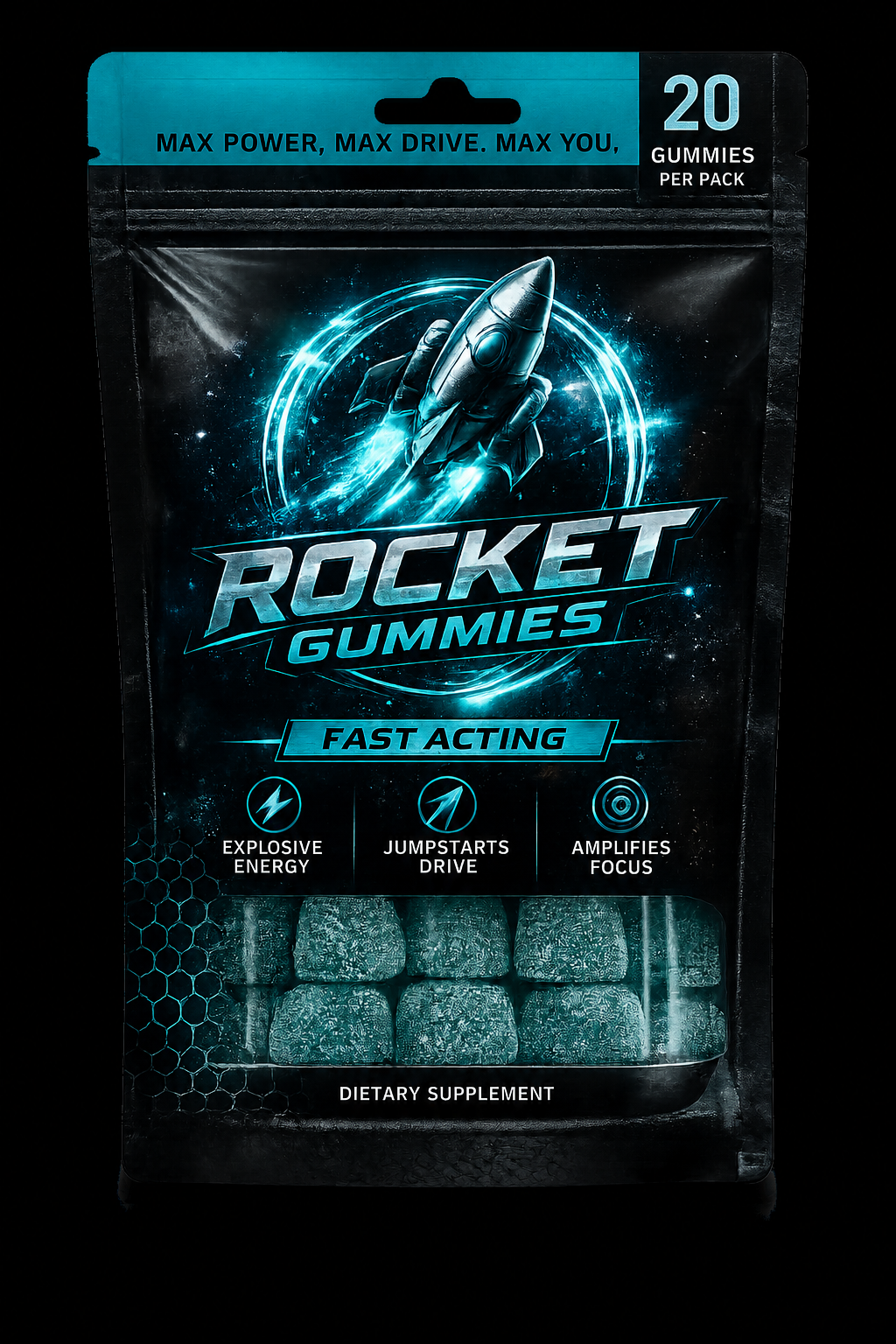 Booster Gummies™ ROCKET | Fast Acting Performance Gummies (20 Count)